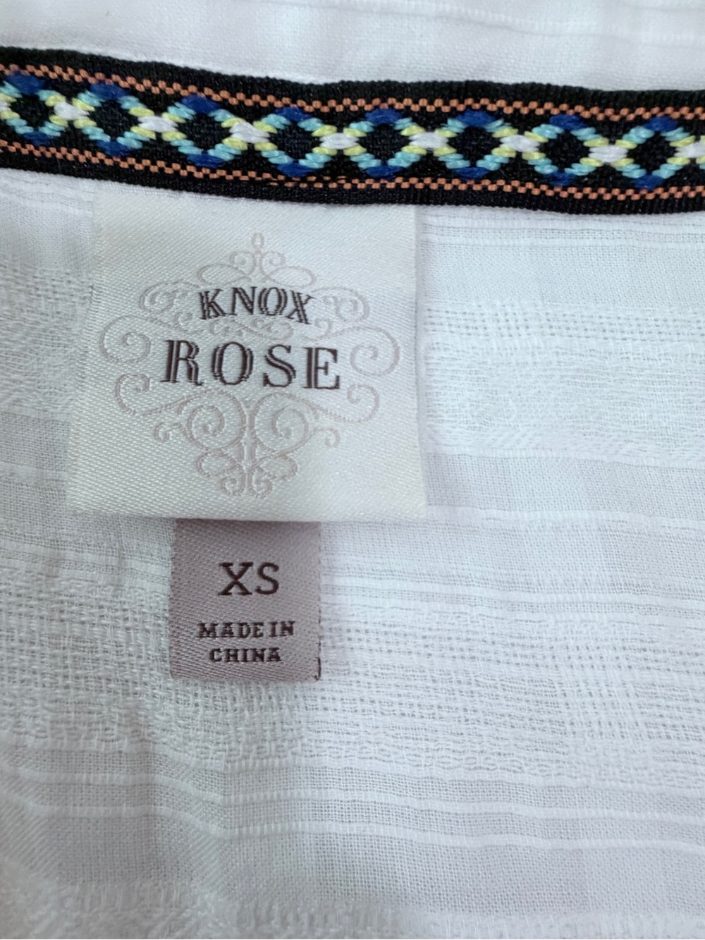 Knox Rose Women’s XS White Flutter Sleeve Peasant Mini Dress Boho 100% Cotton - Picture 9 of 16